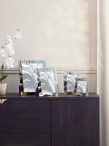 Next Blue Navy Marble Glass Photo Frame- Buy online at McGrocer