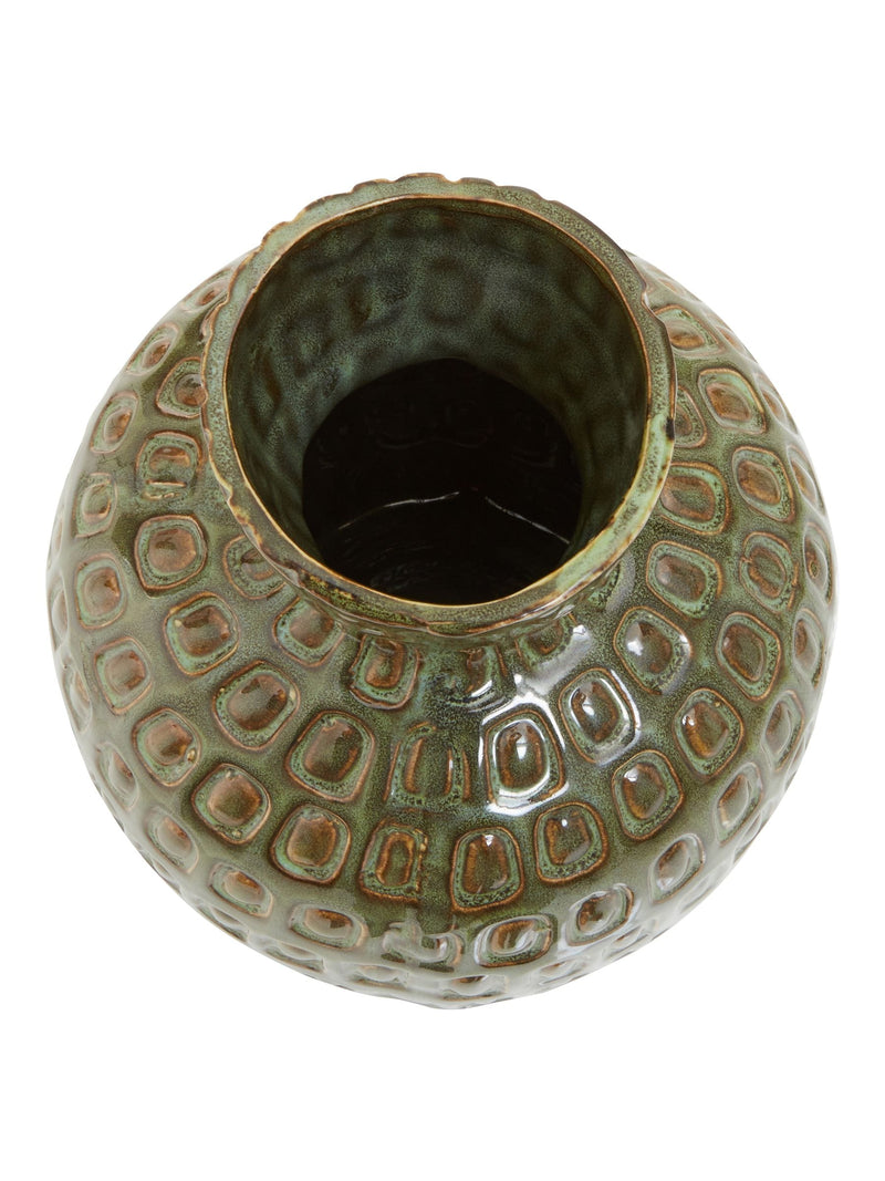 Interiors by Premier Green Yana large ceramic vase (British brand)