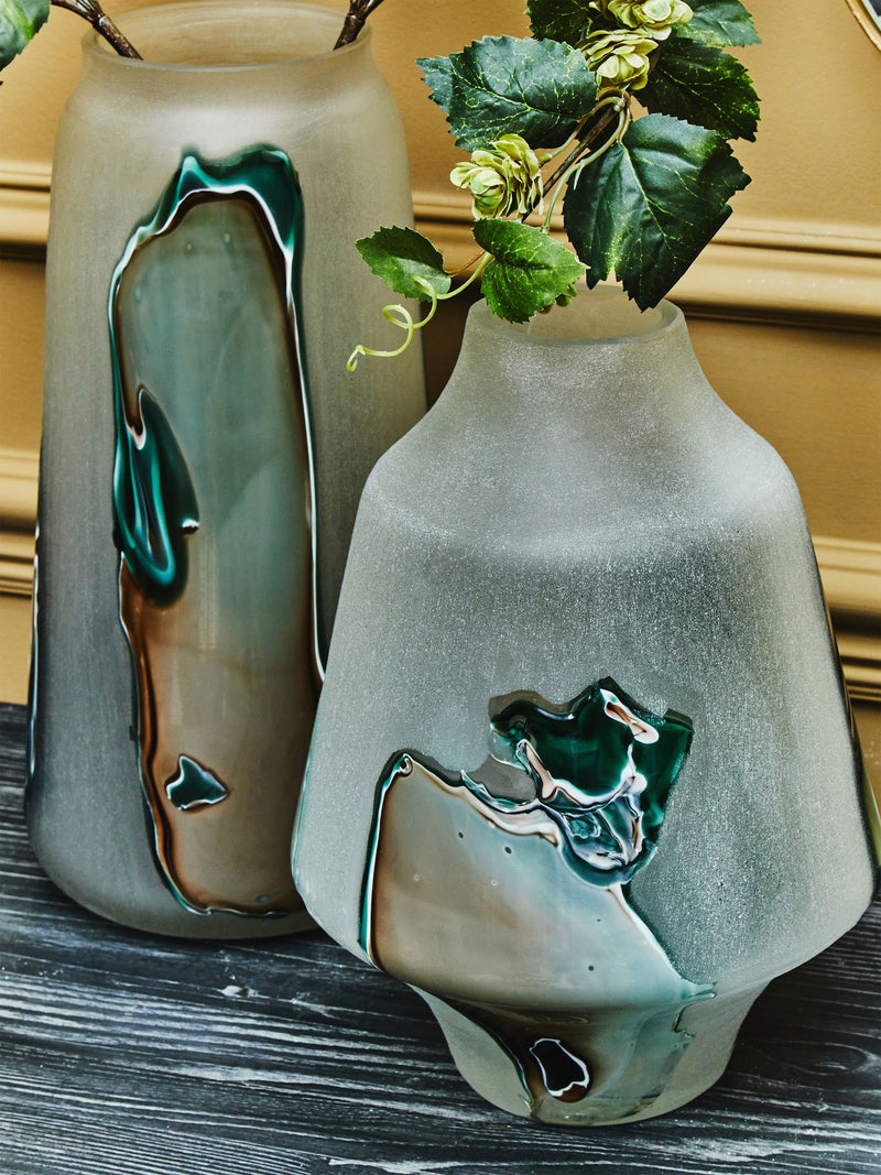 Fifty Five South White Hakan Tall glass vase 35cm - British product