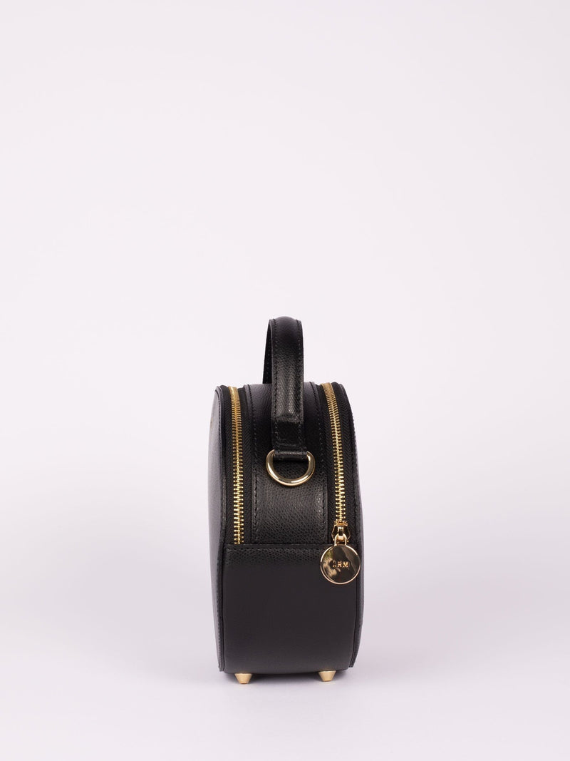 LRM Goods personalised leather circle bag 18cm (British brand)