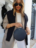 LRM Goods personalised leather circle bag 18cm (British brand)