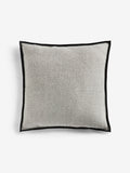 Tweed velour trim cushion black 59x59cm - British product