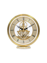 Next Acctim Millendon Gold Round Skeleton Mantel Clock- Buy online at McGrocer