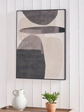 Pacific black and white canvas with ovals design frame 80cm x 60cm, imported from the UK