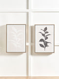 Pacific Natural leaf print framed canvas set, 50x35x4cm, imported from the UK