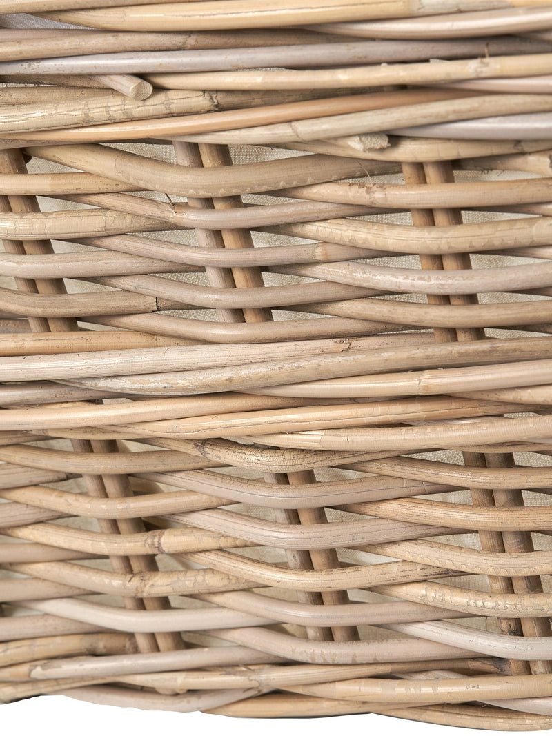 Kubu grey handled laundry basket, imported from the UK