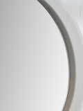 Pacific round wall mirror brushed silver small (British brand)