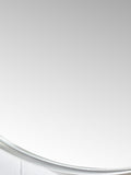 Pacific round wall mirror brushed silver small (British brand)