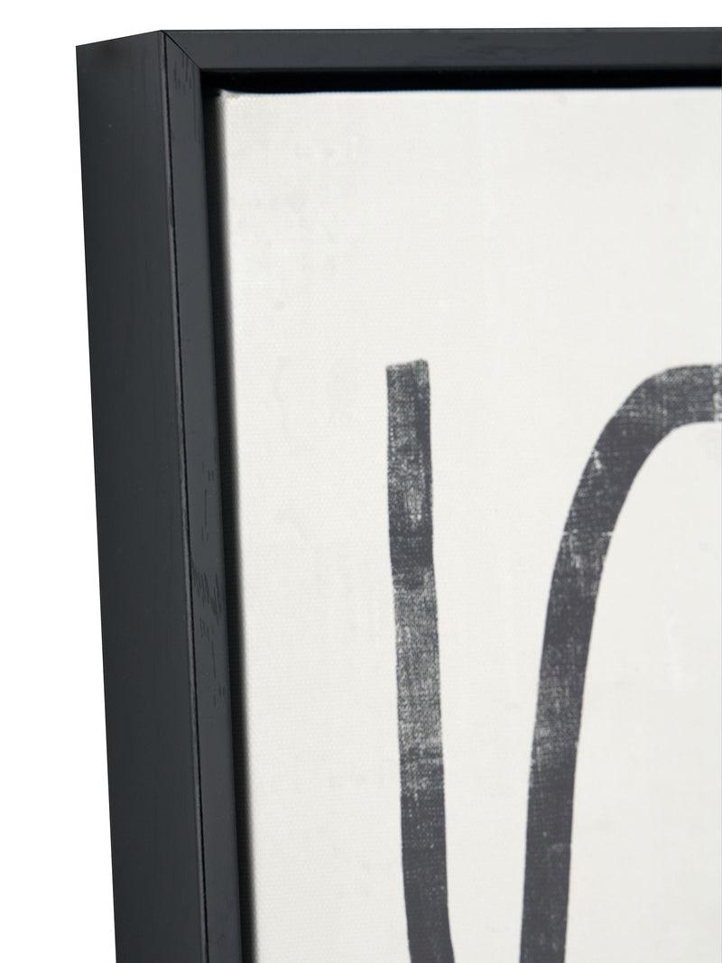 Black and white squiggle print canvases with frames, imported from the UK