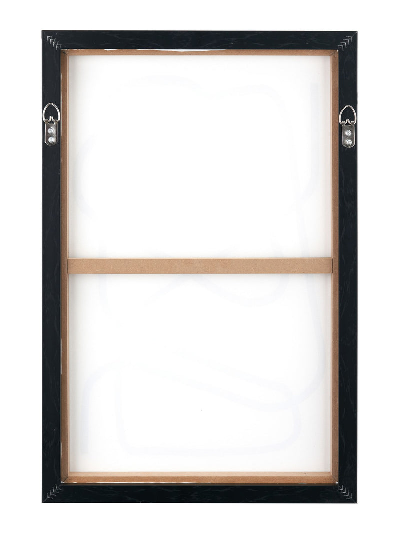 Black and white squiggle print canvases with frames, imported from the UK