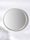 Pacific Grey Oak Wood Veneer Slim Frame Round Wall Mirror