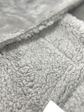 Solesmith personalised snuggle blanket grey teddy lining, UK version