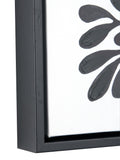 Pacific black and white leaf print square canvases with frames set of 2, imported from the UK