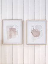 Next Natural Abstract Canvas Wall Art Set of 2 with Natural Frame- Buy online at McGrocer