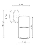 Bronze Ashfield wall light 18cm indoor outdoor - British product