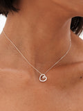 Simply Silver Sterling Silver 925 Swirl Open Heart Necklace