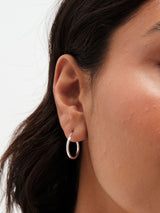 Next Simply Silver Sterling Silver 925 Textured Mini Sleeper Hoop Earrings 18mm- Buy online at McGrocer