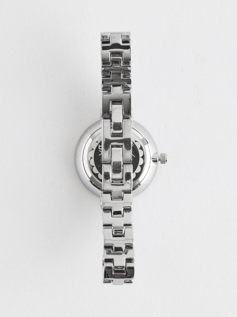 Silver sparkle bracelet watch and matching pully bracelet set 3cm diameter (British brand)