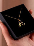 Posh Totty Designs gold tone large initial necklace, imported from the UK