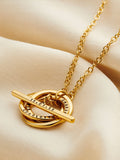 Posh Totty Designs gold tone Russian ring necklace, imported from the UK