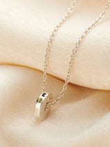 Next Posh Totty Designs Silver Tone Mini Spinning Birthstone Disc Necklace- Buy online at McGrocer