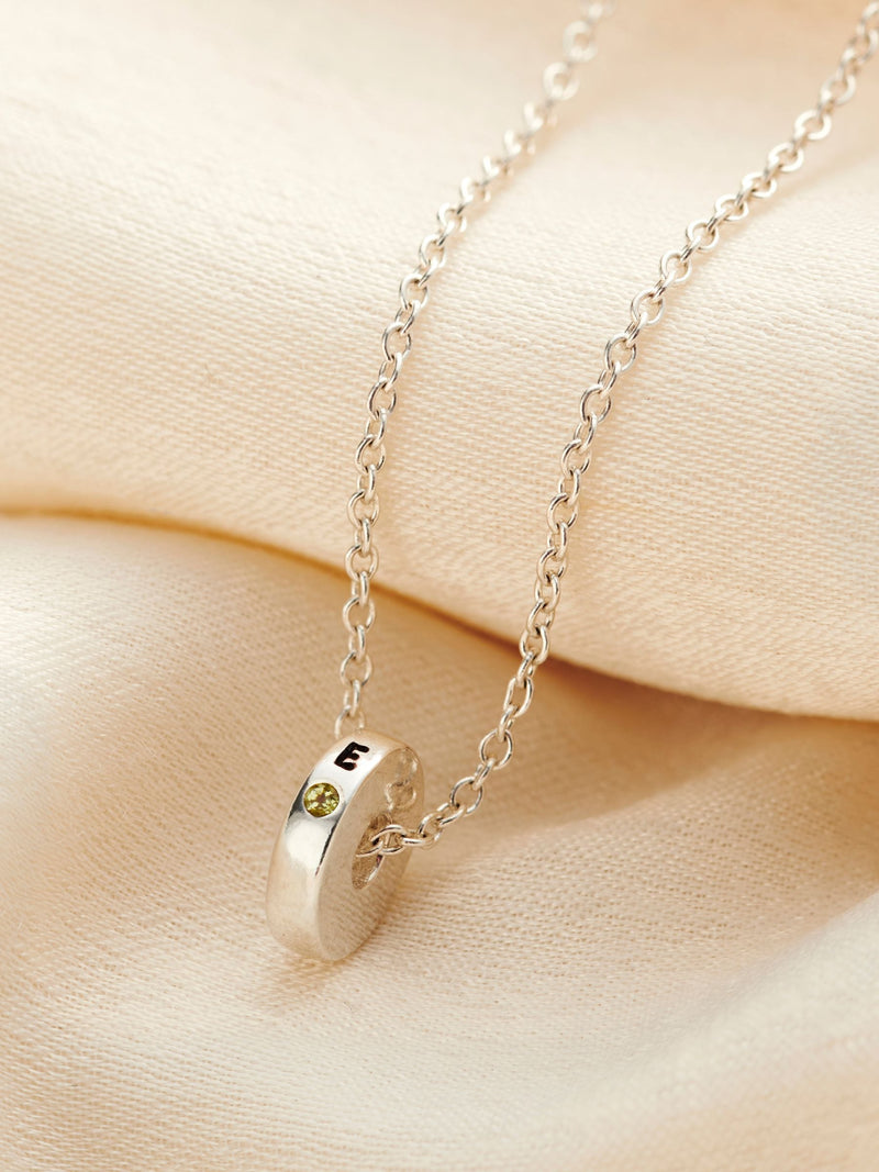 Posh Totty Designs mini birthstone disc necklace - British product