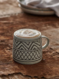 French Connection Cream Wax Resist Pattern Mug
