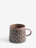 French Connection Terracotta Wax Resist Pattern Mug - British product