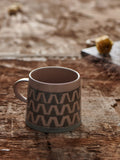 French Connection Terracotta Wax Resist Pattern Mug