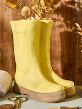 Next Dibor Large Yellow Welly Boots Garden Planter with Marker- Buy online at McGrocer