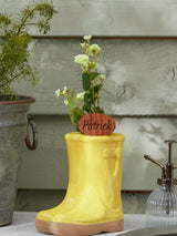 Next Dibor Small Yellow Welly Boot Garden Planter with Marker 17x15x10cm- Buy online at McGrocer