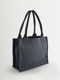 GANNI black denim tote bag with embroidered logo - British product