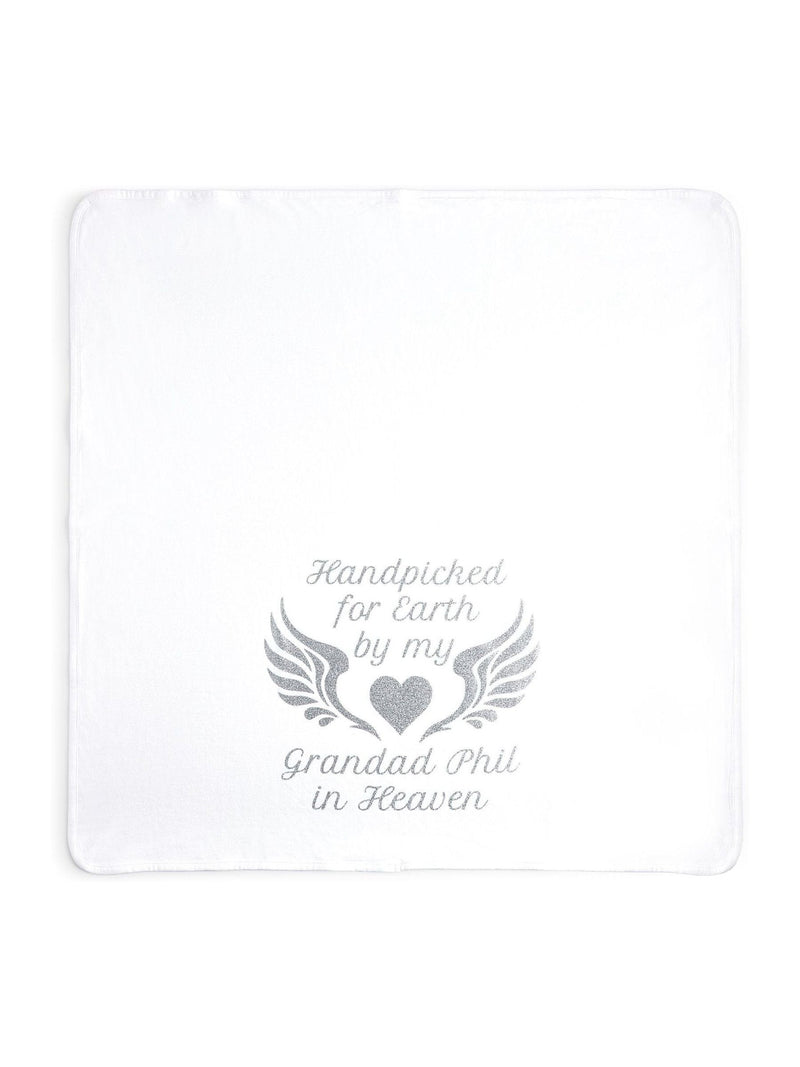 Dollymix personalised white cotton blanket, UK version