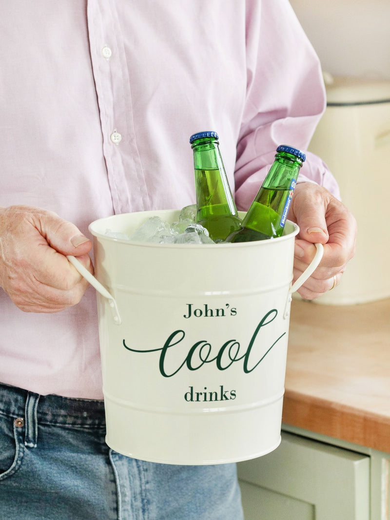 Jonnys Sister cream personalised ice bucket with scoop - British product