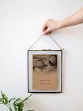 Jonnys Sister personalised vintage glass framed brown photo print, imported from the UK