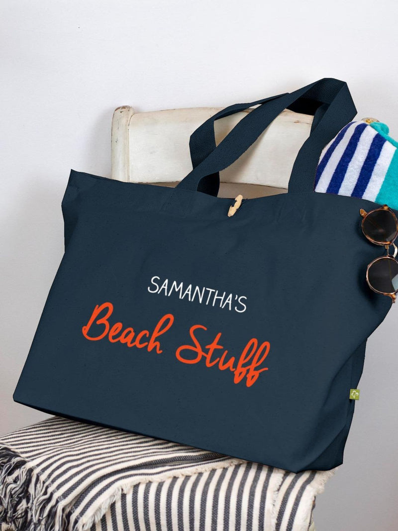 Jonnys Sister personalised canvas beach bag - British product
