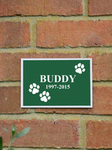 Next Jonnys Sister Personalised Pet Memorial Metal Garden Wall Plaque 11 x 16cm- Buy online at McGrocer