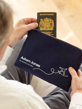 Next Jonnys Sister Personalised Blue Travel 100% Cotton Wallet- Buy online at McGrocer