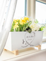 Next Jonnys Sister Personalised Wedding White Planter 32 x 15 x 15 cm- Buy online at McGrocer