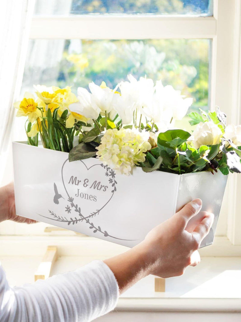 Jonnys Sister personalised wedding planter 32x15x15 cm, imported from the UK