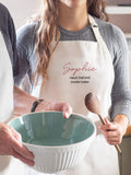 Personalised Couples Matching 100% Cotton Apron by Jonnys Sister