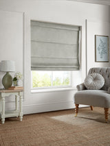Next Laura Ashley Pale French Grey Middleton Velvet Made to Measure Roman Blind- Buy online at McGrocer