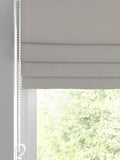 Laura Ashley pale French grey velvet roman blind, imported from the UK