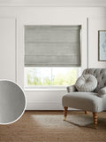 Laura Ashley pale French grey velvet roman blind, imported from the UK