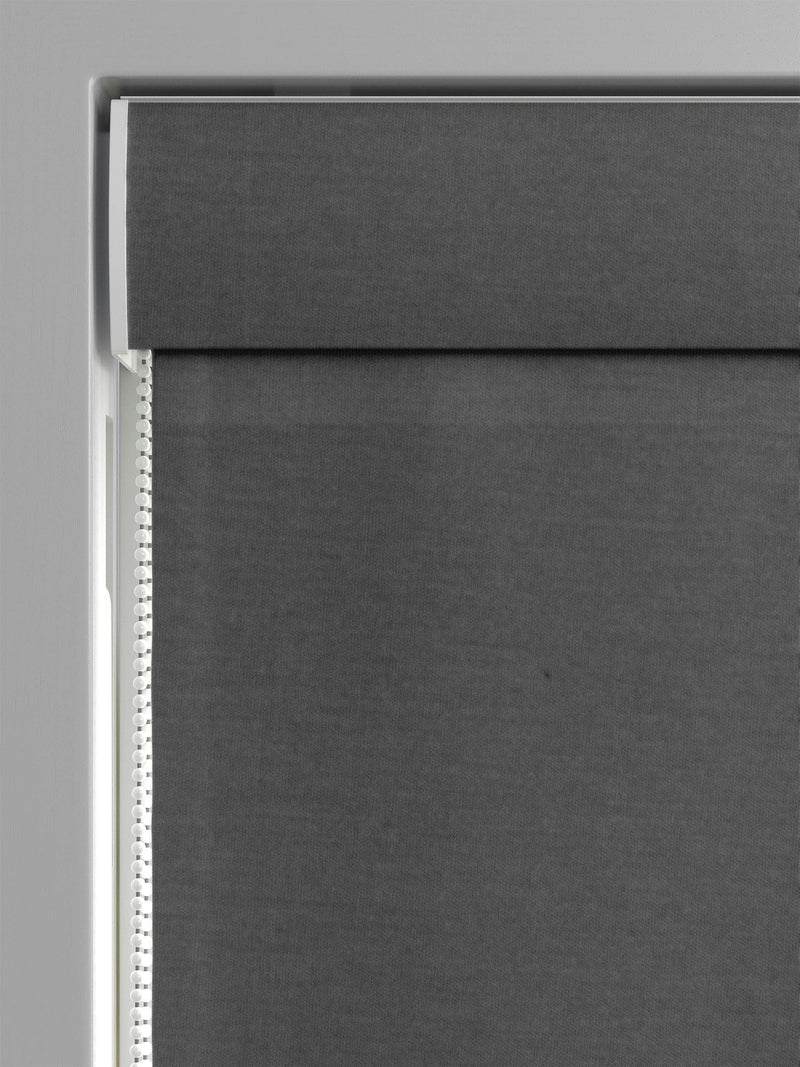Laura Ashley pale charcoal grey velvet roman blind (British brand)