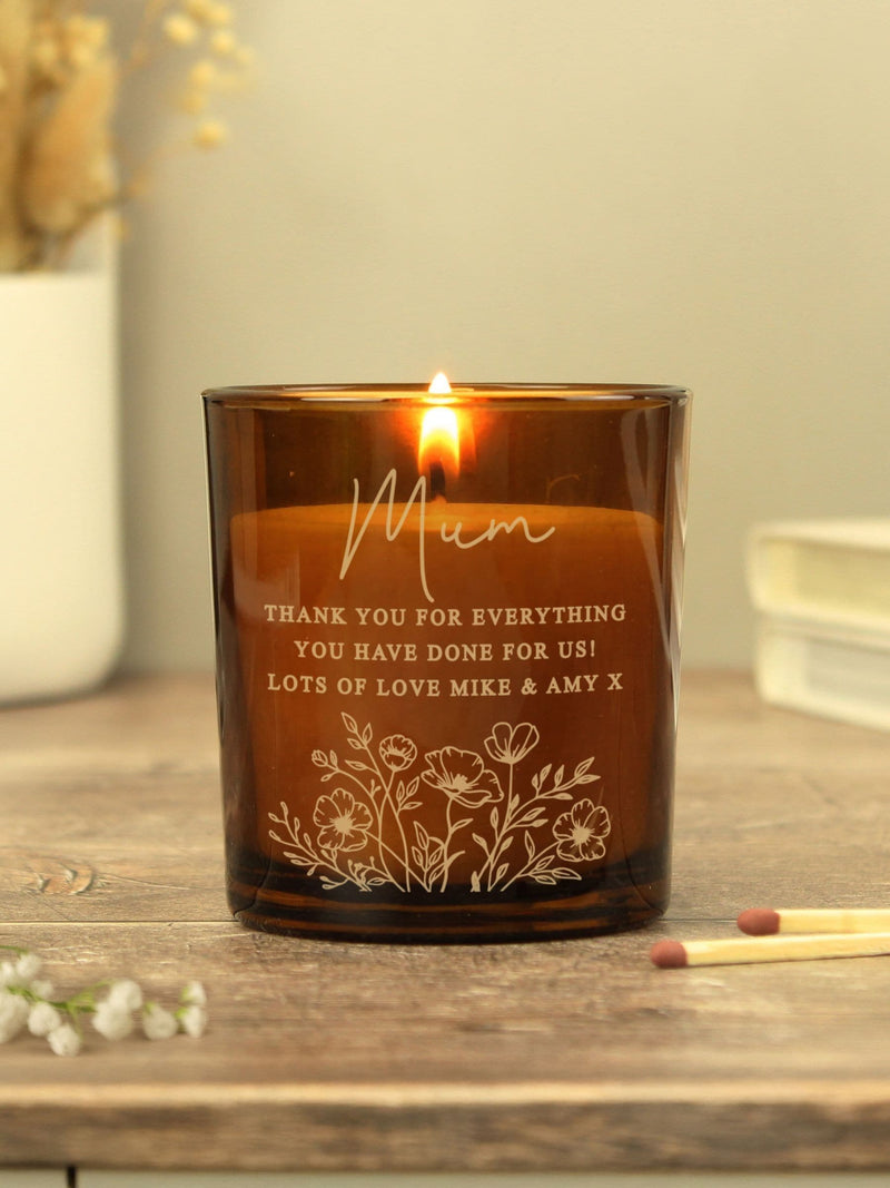 PMC personalised wedding candle jar with vanilla scent, imported from the UK