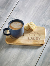 Next Loveabode Personalised Two Cups with a Heart Serving Board 23cm x 15cm- Buy online at McGrocer