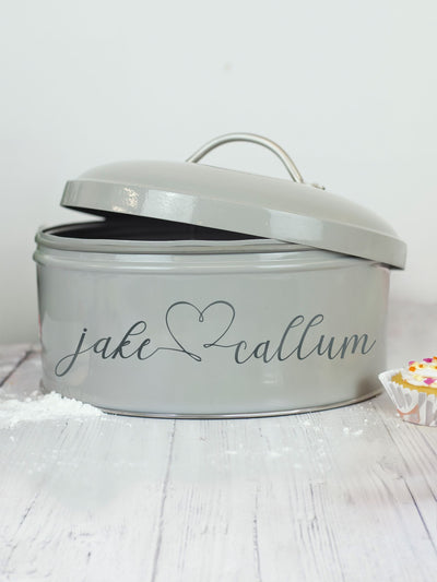 Next Jonnys Sister Personalised Heart Cake Tin- Buy online at McGrocer
