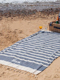 Jonnys Sister personalised striped hammam beach towel, UK version