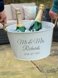 Jonny's Sister personalised wedding wine cooler, imported from the UK